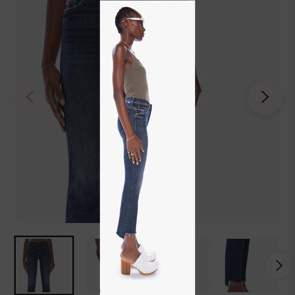 MOTHER INSIDER CROP STEP FRAY IN GIRL CRUSH HI WAISTED ANKLE BOOTCUT RAW HEM - Picture 3 of 15